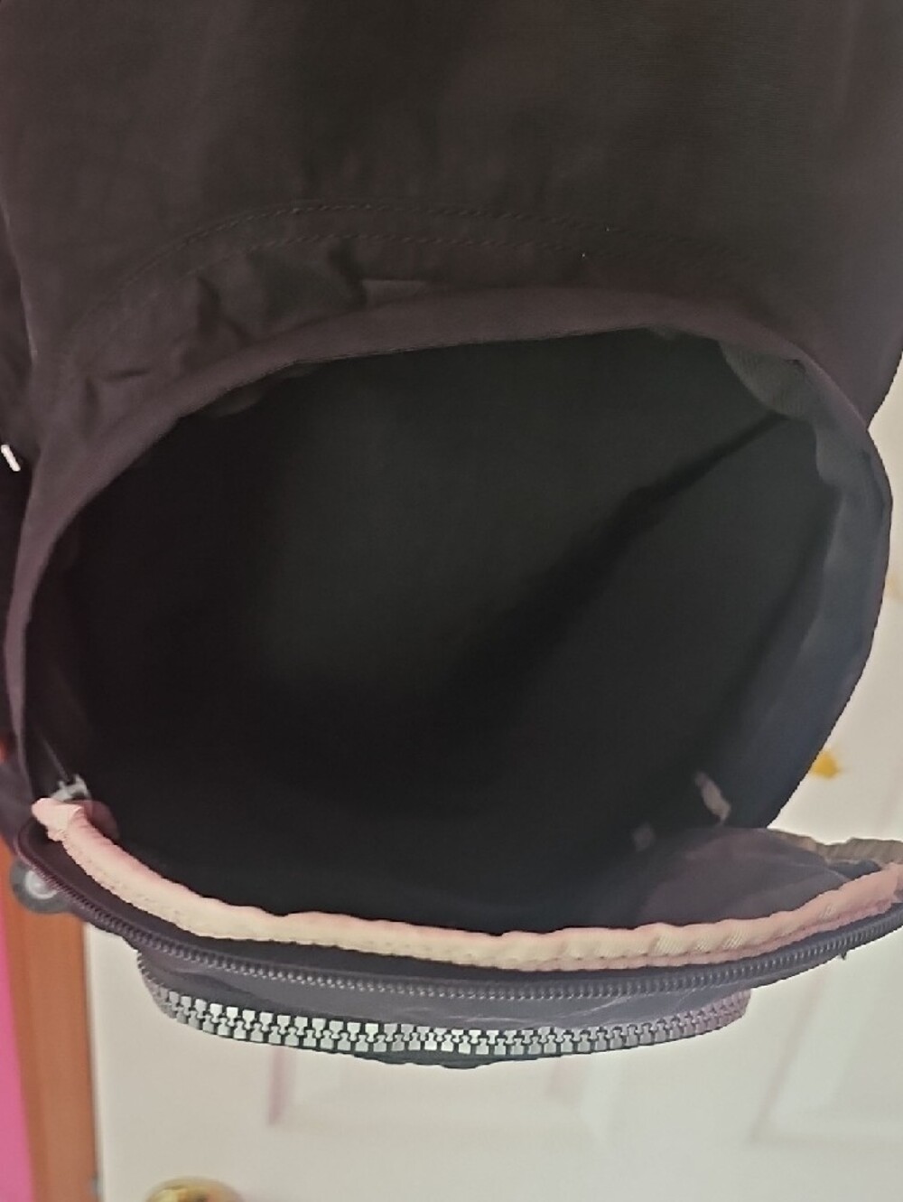 Kipling Black Nylon Expandable Backpack with Round Logo Patch - Picture 6 of 14